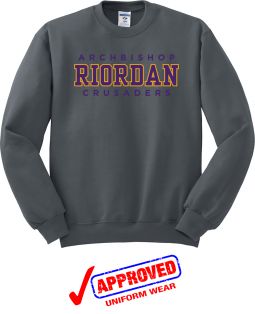 Tackle Twill - JERZEES - UNISEX Crewneck Sweatshirt, Charcoal Grey